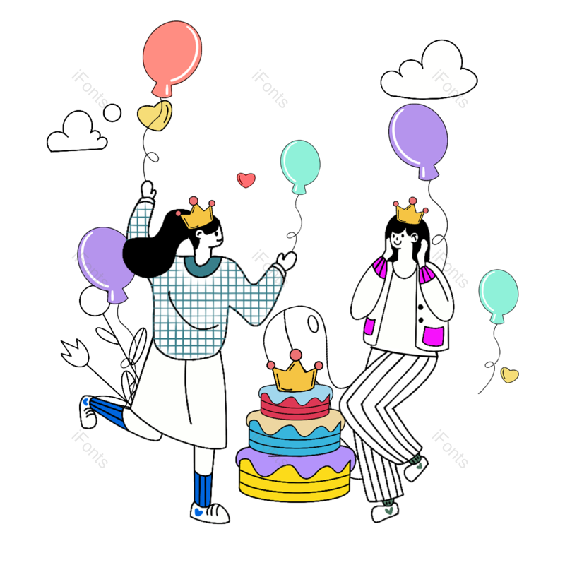 线条图片,蜡烛元素,蓝色PNG,动画片免抠素材